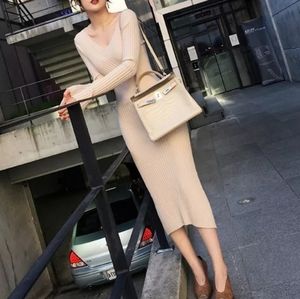 Long Sleeve Knitted Midi Dress